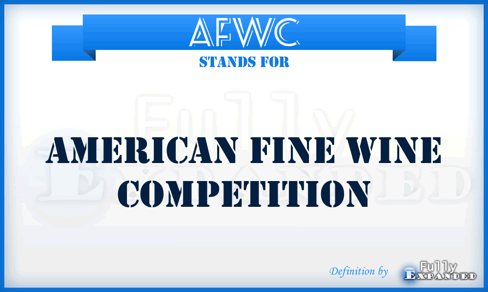 AFWC - American Fine Wine Competition