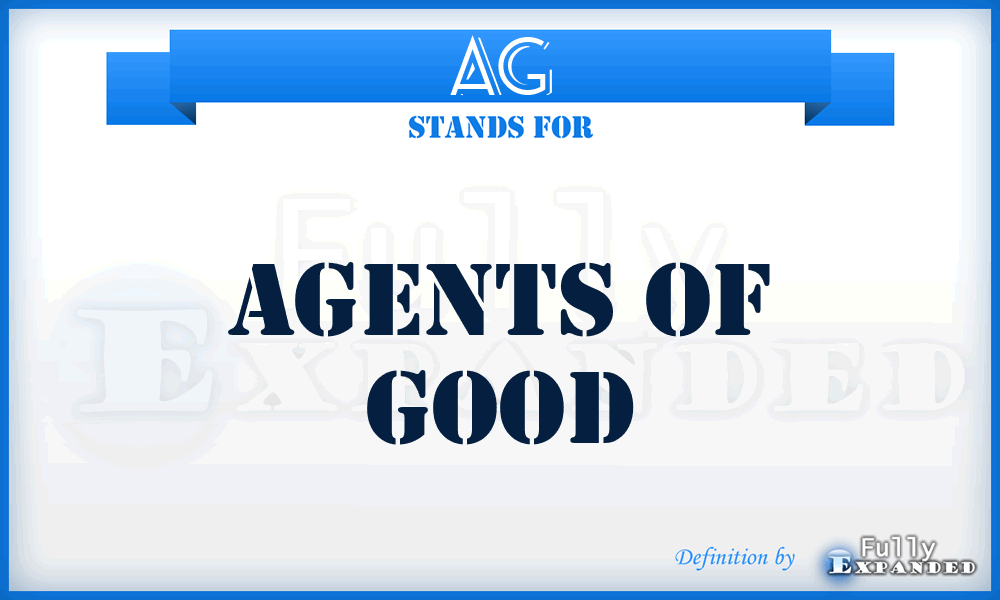 AG - Agents of Good