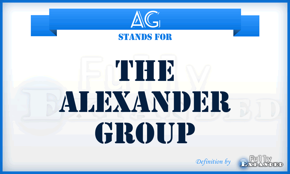 AG - The Alexander Group