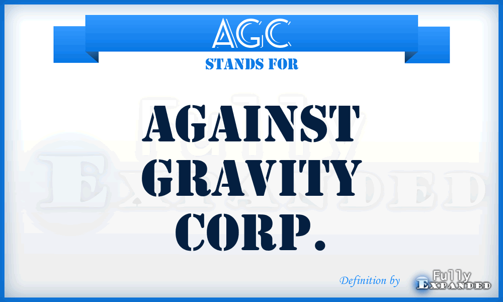 AGC - Against Gravity Corp.