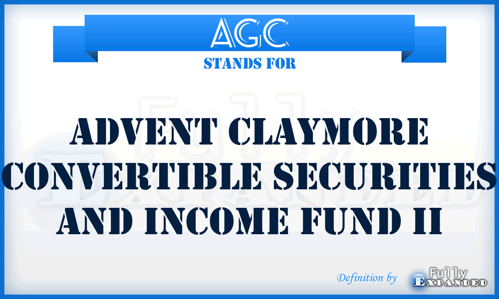 AGC - Advent Claymore Convertible Securities and Income Fund II