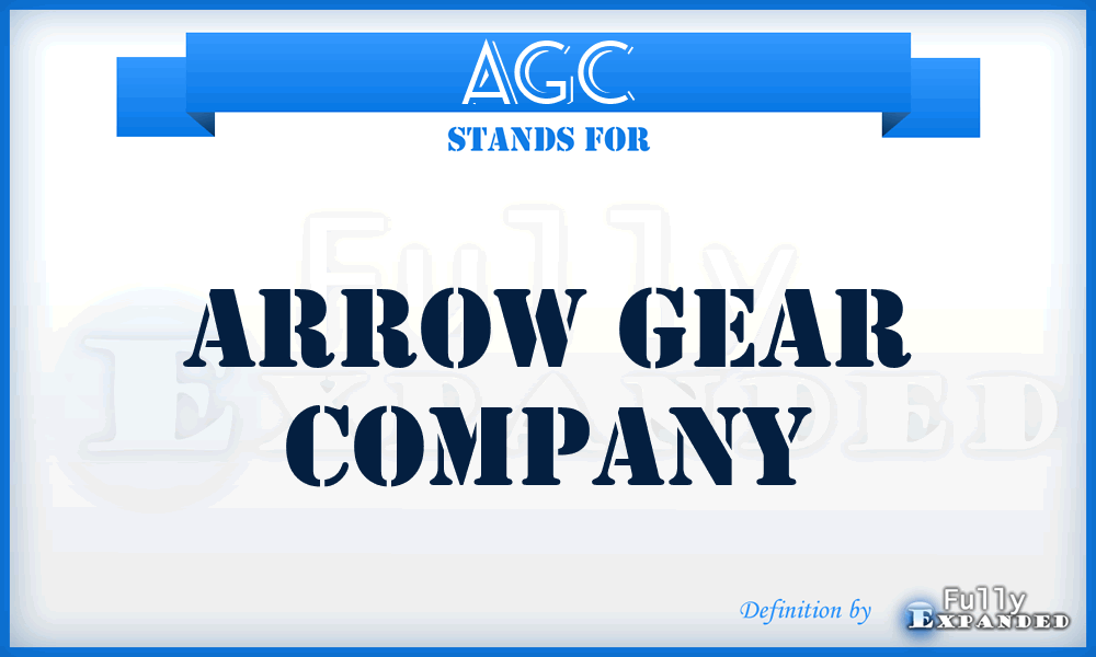 AGC - Arrow Gear Company