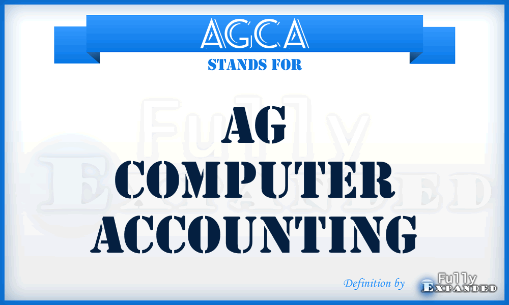 AGCA - AG Computer Accounting