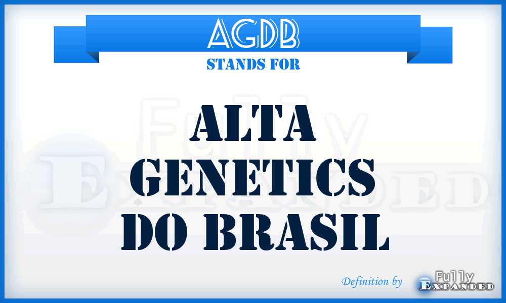 AGDB - Alta Genetics Do Brasil