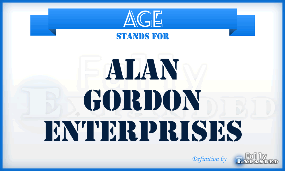 AGE - Alan Gordon Enterprises