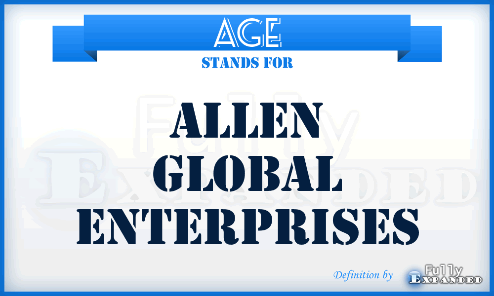 AGE - Allen Global Enterprises