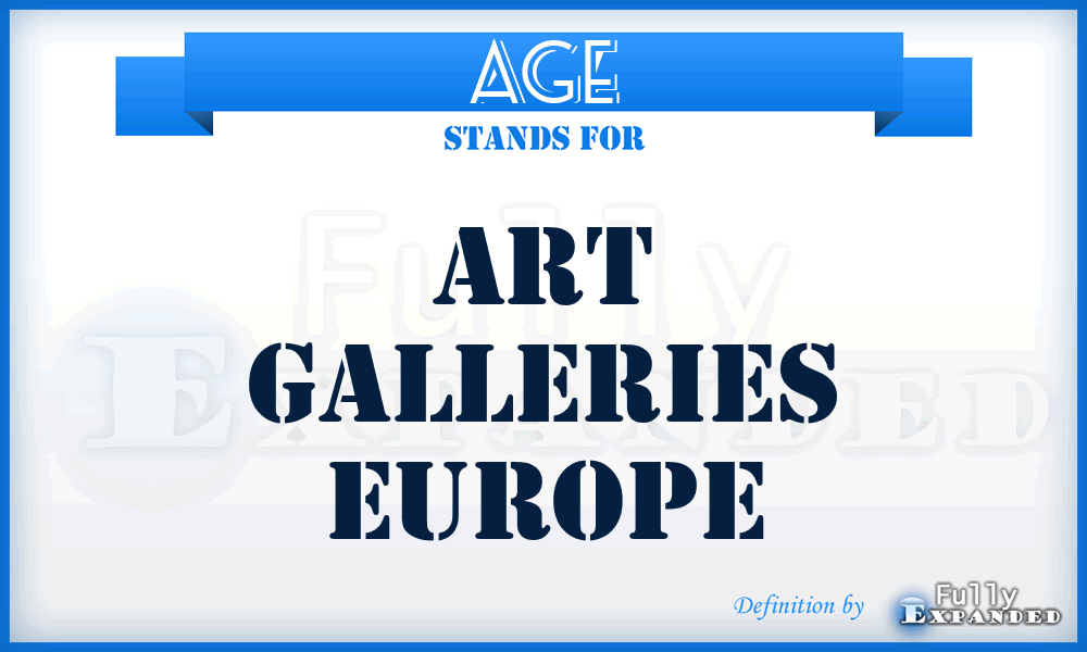 AGE - Art Galleries Europe