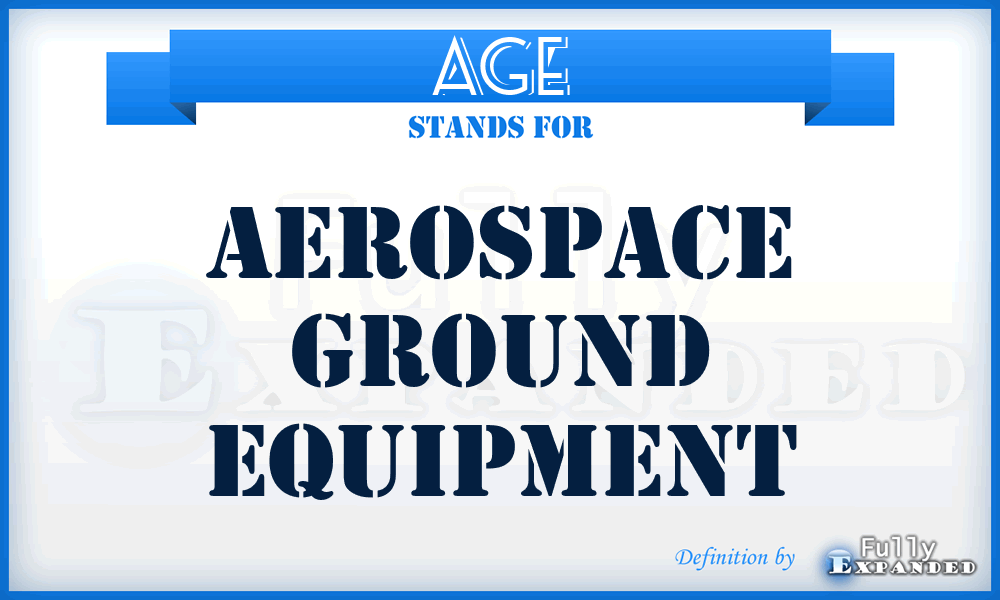 AGE - aerospace ground equipment