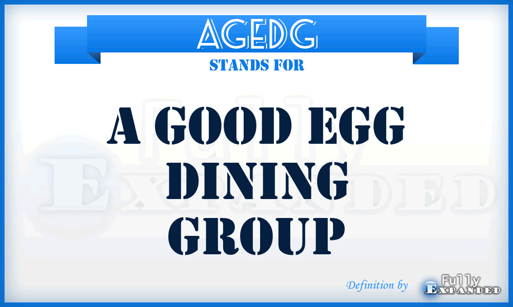 AGEDG - A Good Egg Dining Group
