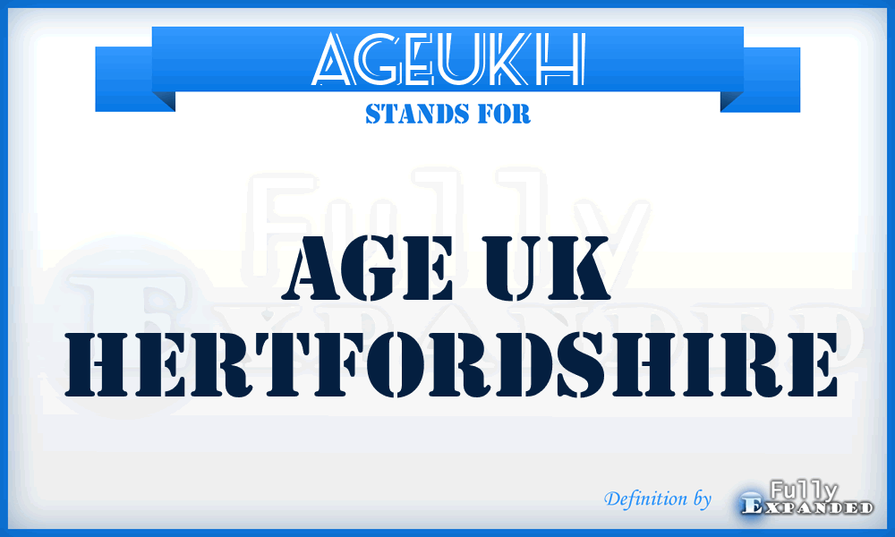 AGEUKH - AGE UK Hertfordshire