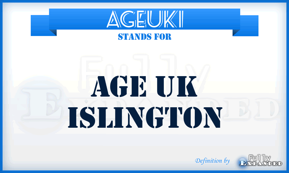 AGEUKI - AGE UK Islington
