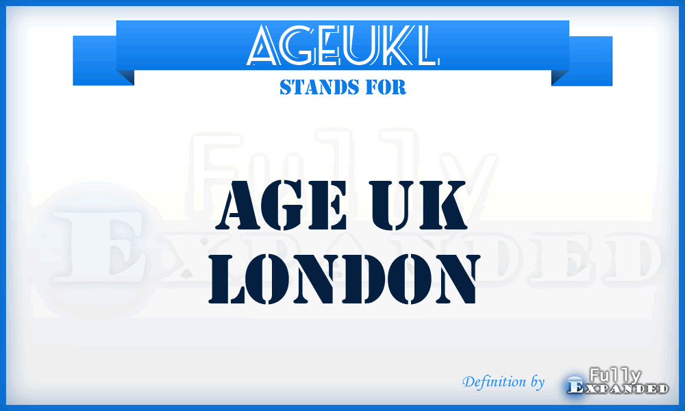 AGEUKL - AGE UK London