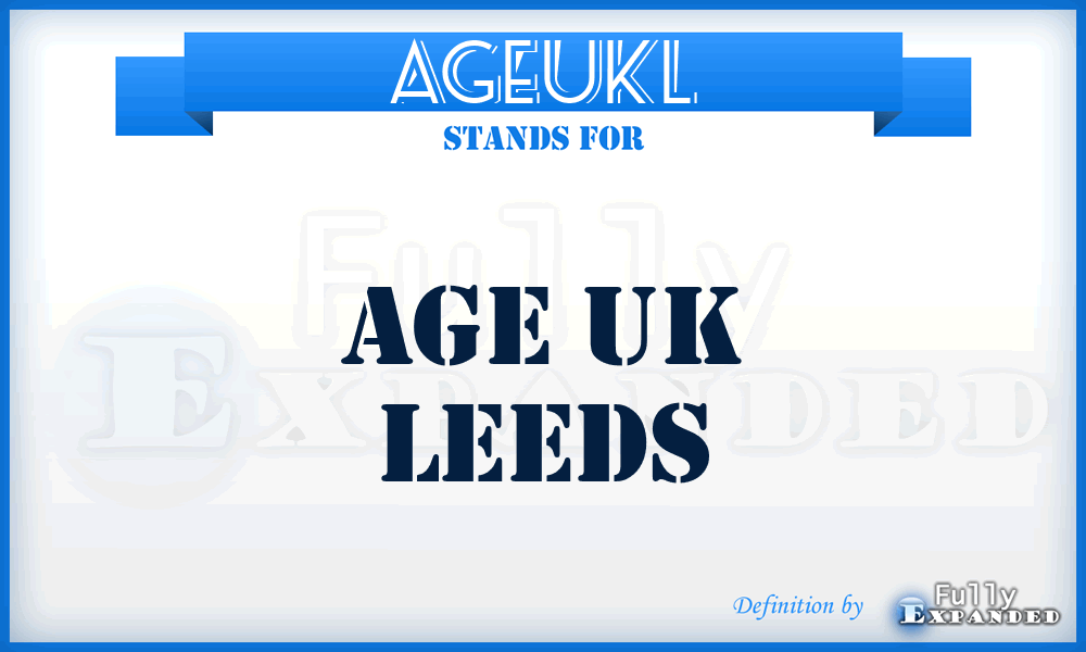 AGEUKL - AGE UK Leeds