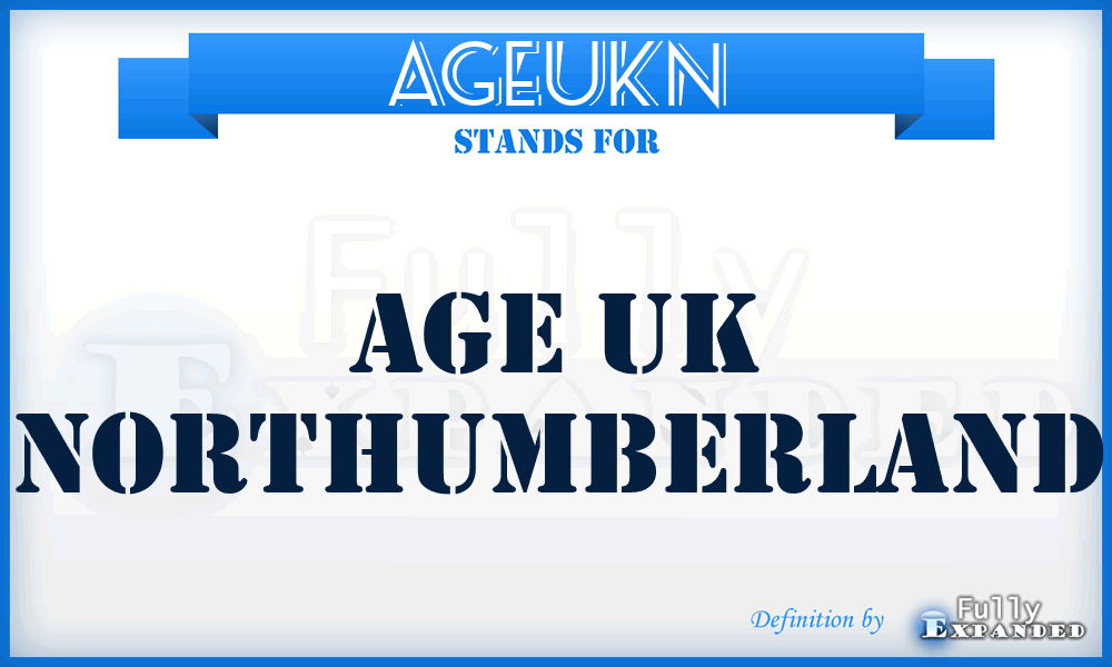 AGEUKN - AGE UK Northumberland