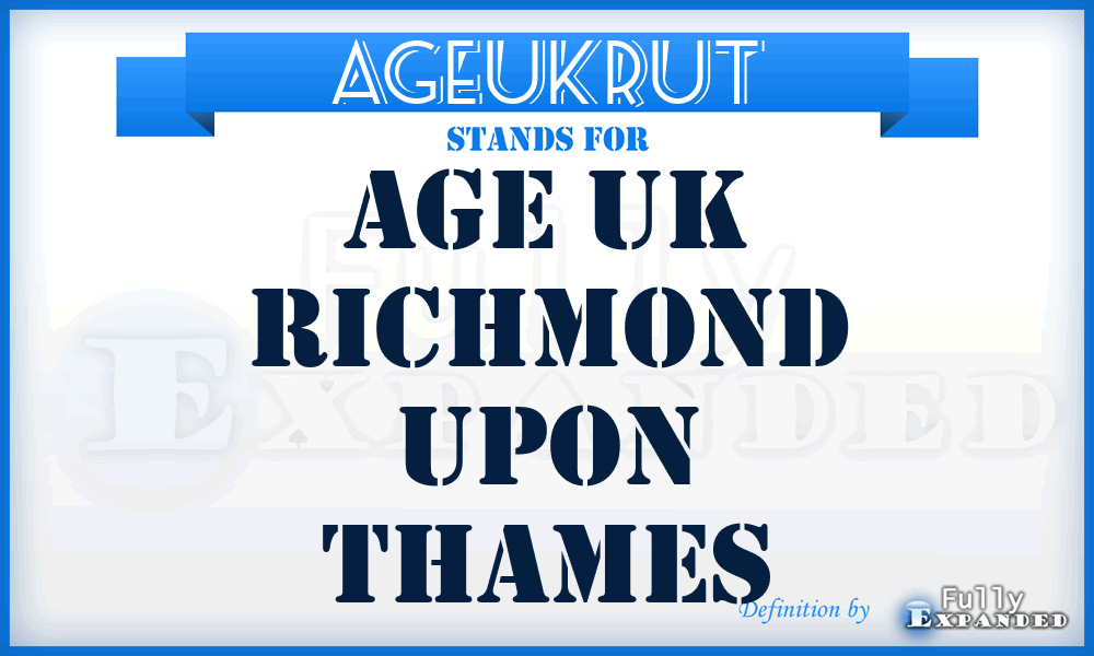 AGEUKRUT - AGE UK Richmond Upon Thames