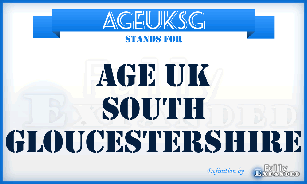 AGEUKSG - AGE UK South Gloucestershire