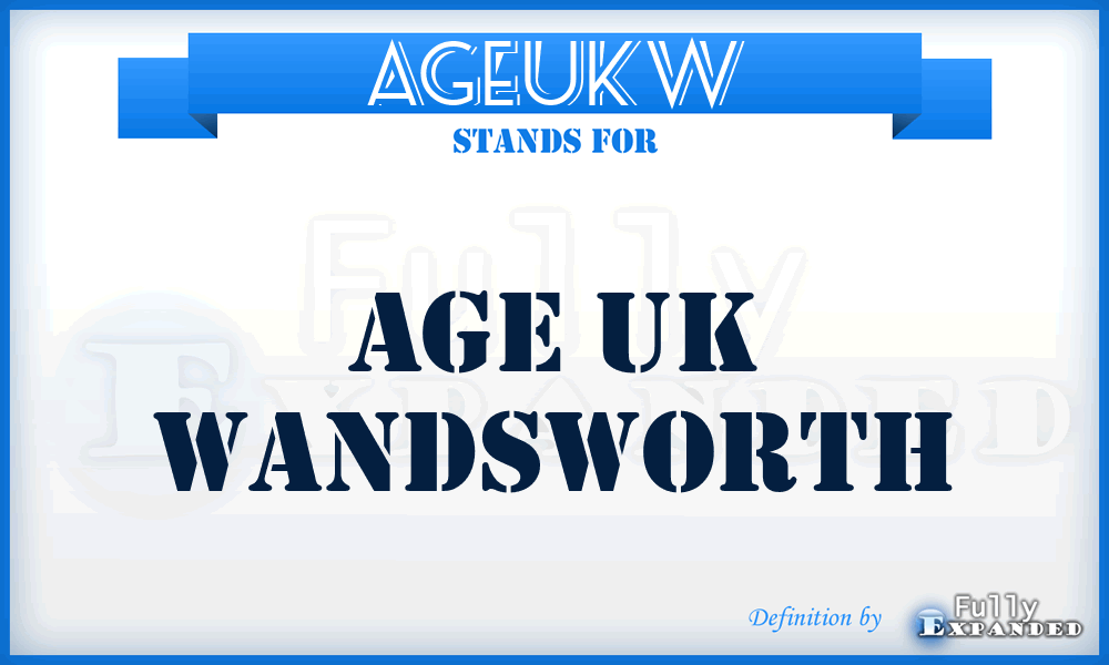 AGEUKW - AGE UK Wandsworth