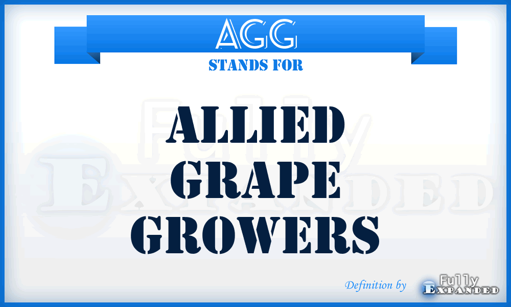 AGG - Allied Grape Growers