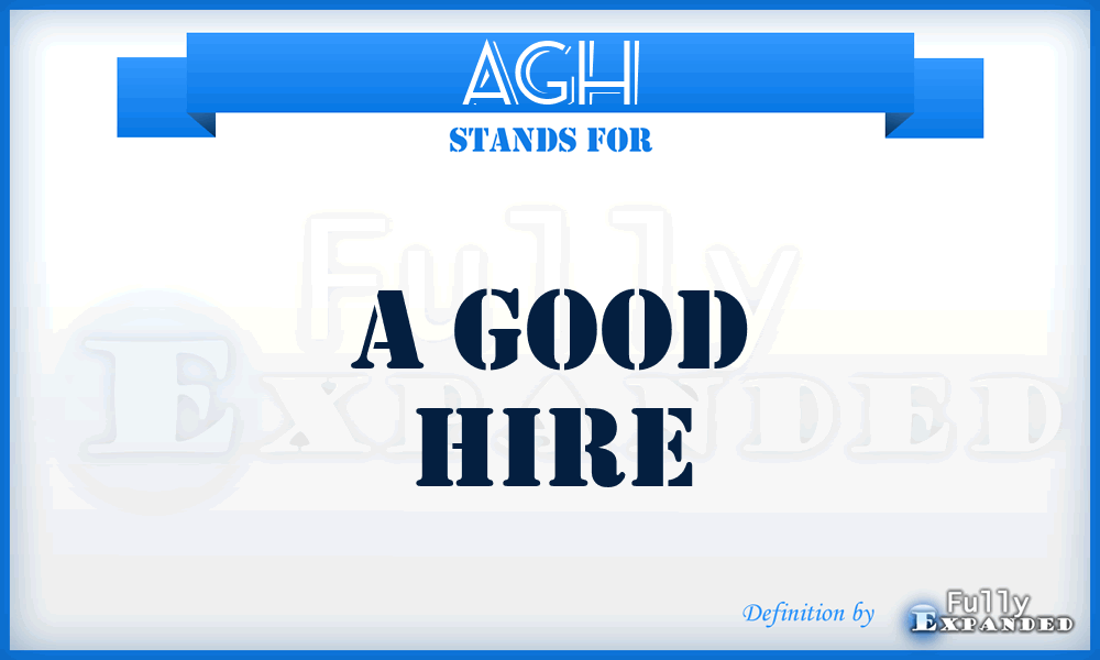 AGH - A Good Hire