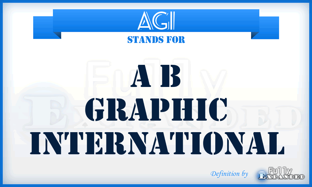 AGI - A b Graphic International