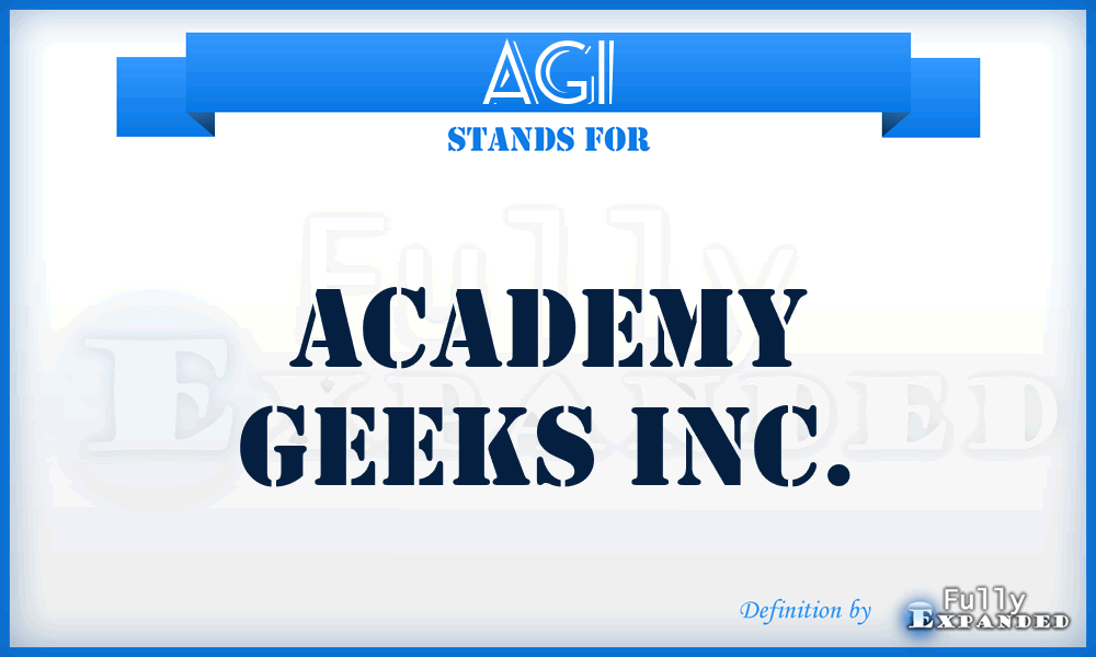 AGI - Academy Geeks Inc.