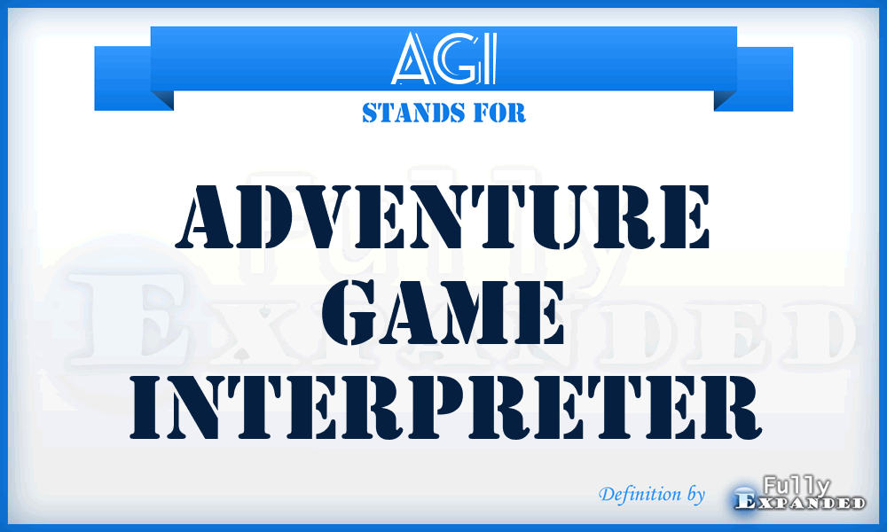 AGI - Adventure Game Interpreter