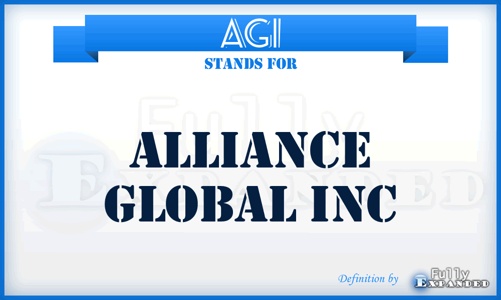 AGI - Alliance Global Inc