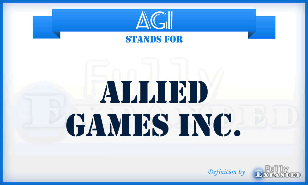 AGI - Allied Games Inc.