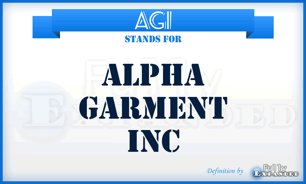 AGI - Alpha Garment Inc