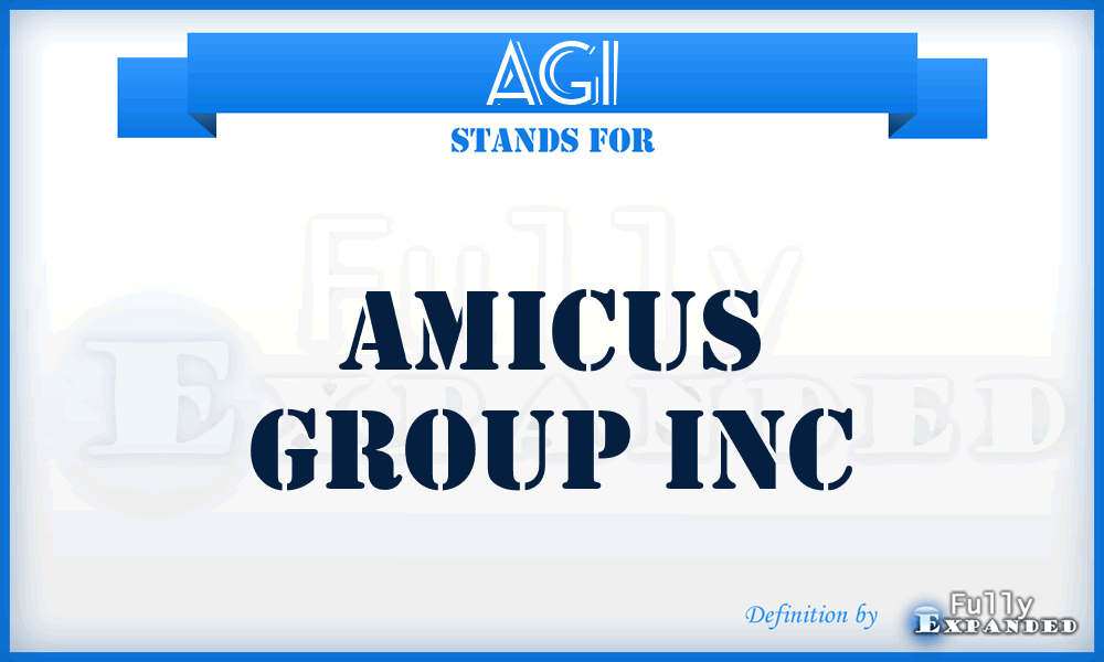 AGI - Amicus Group Inc