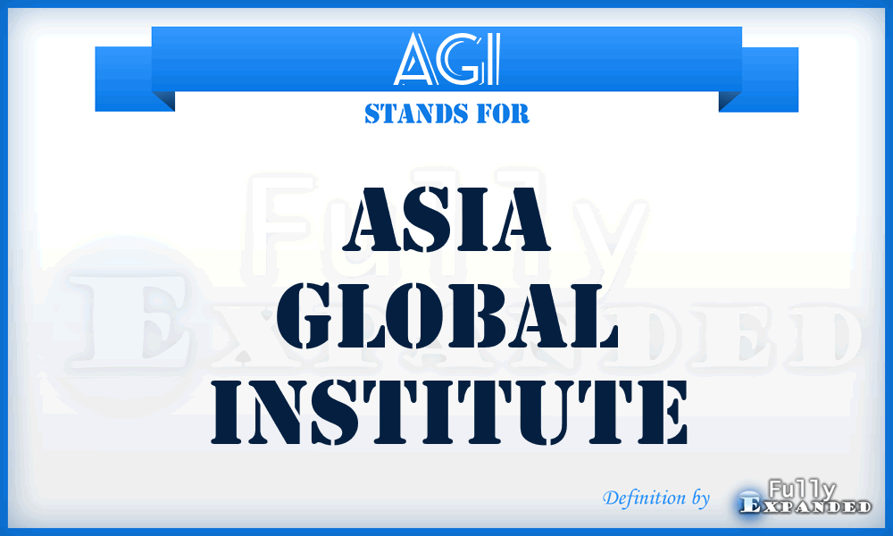 AGI - Asia Global Institute