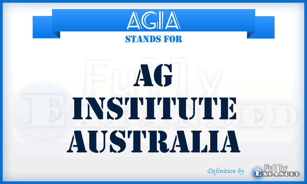 AGIA - AG Institute Australia