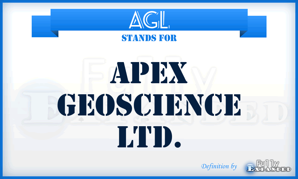 AGL - Apex Geoscience Ltd.