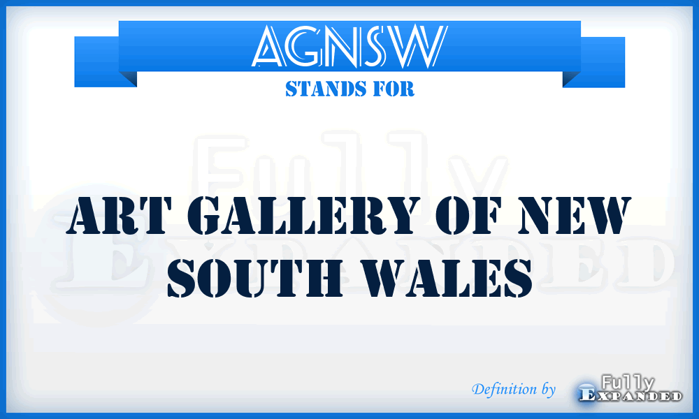 AGNSW - Art Gallery of New South Wales