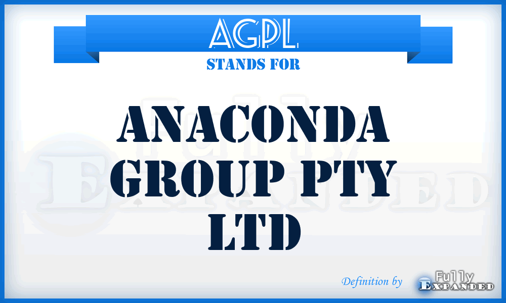 AGPL - Anaconda Group Pty Ltd