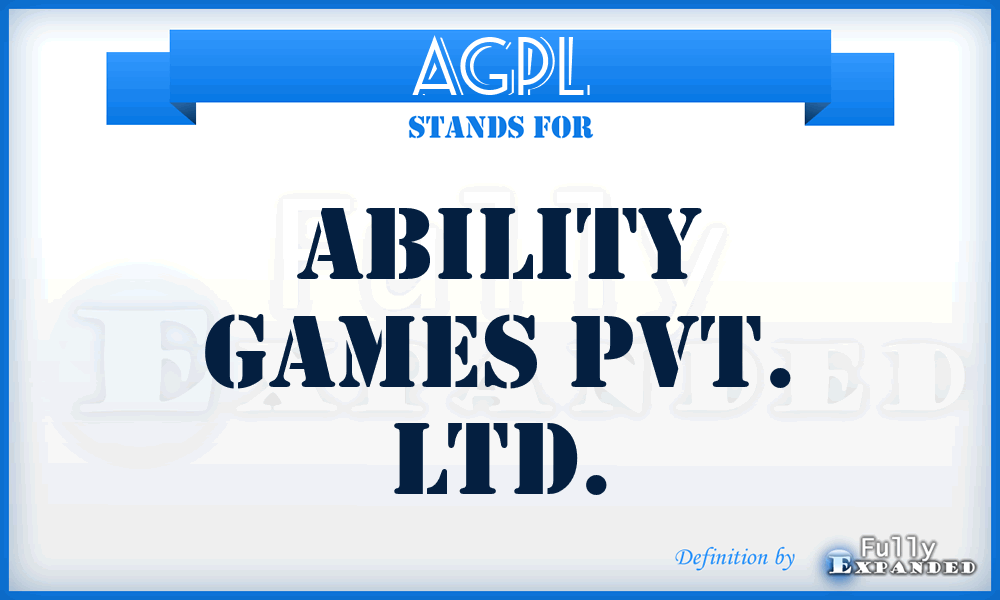 AGPL - Ability Games Pvt. Ltd.