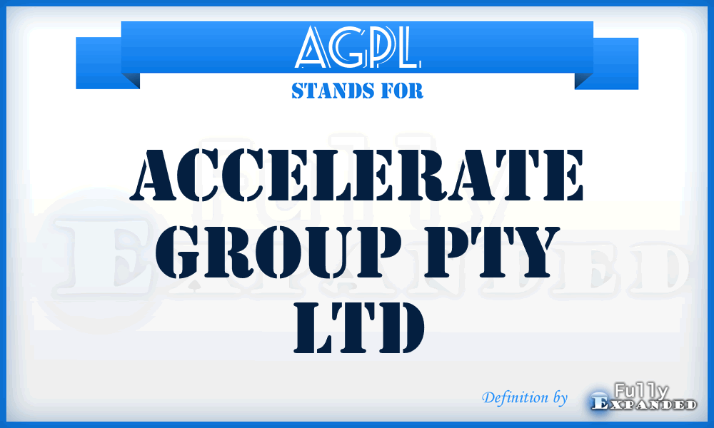 AGPL - Accelerate Group Pty Ltd