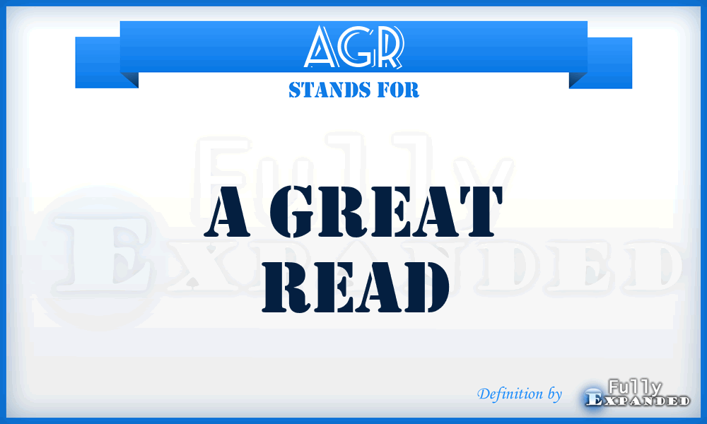 AGR - A Great Read