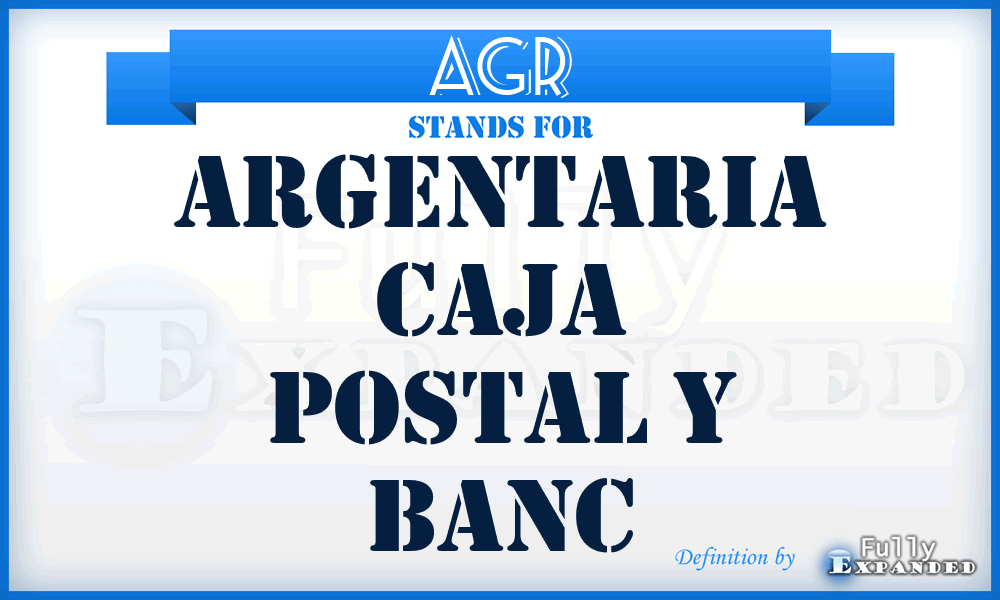 AGR - Argentaria Caja Postal y Banc