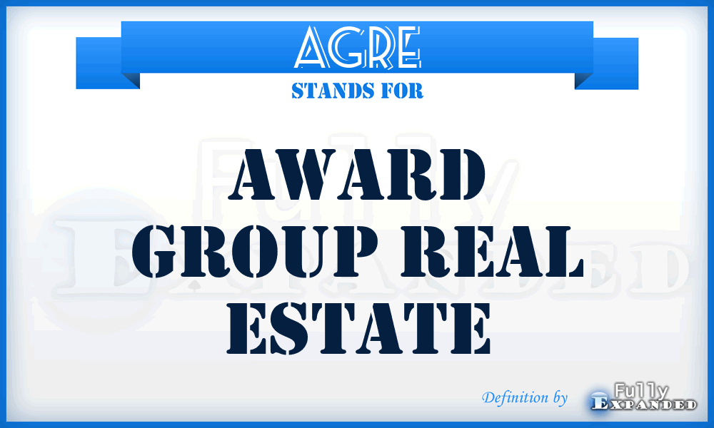 AGRE - Award Group Real Estate