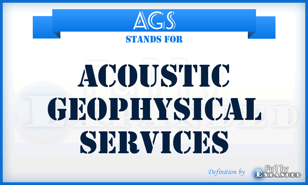 AGS - Acoustic Geophysical Services