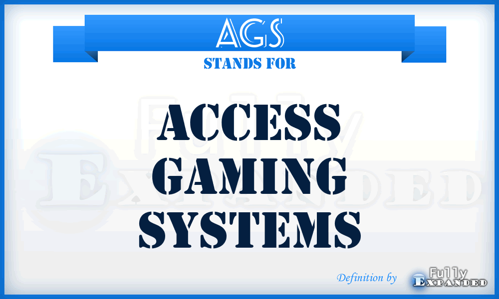 AGS - Access Gaming Systems