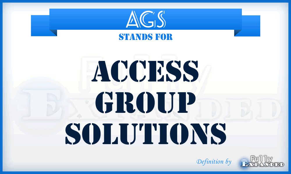 AGS - Access Group Solutions