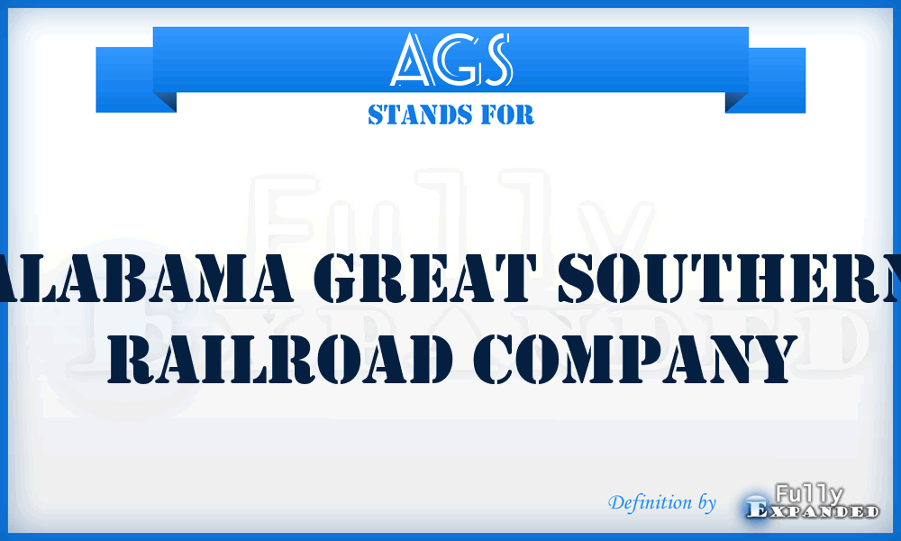 AGS - Alabama Great Southern Railroad Company