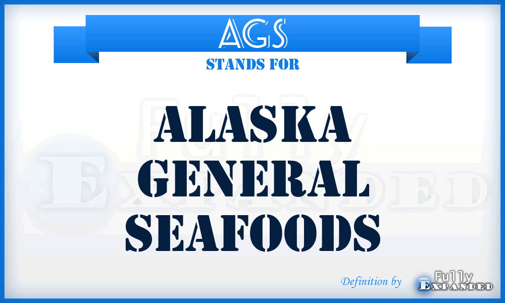 AGS - Alaska General Seafoods