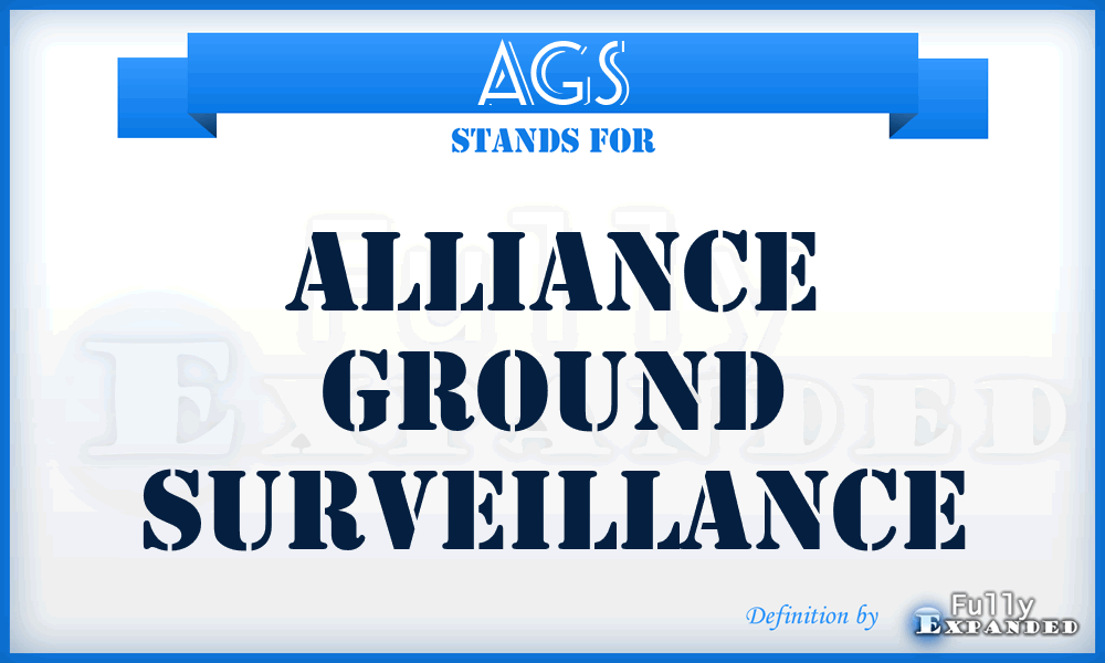 AGS - Alliance Ground Surveillance