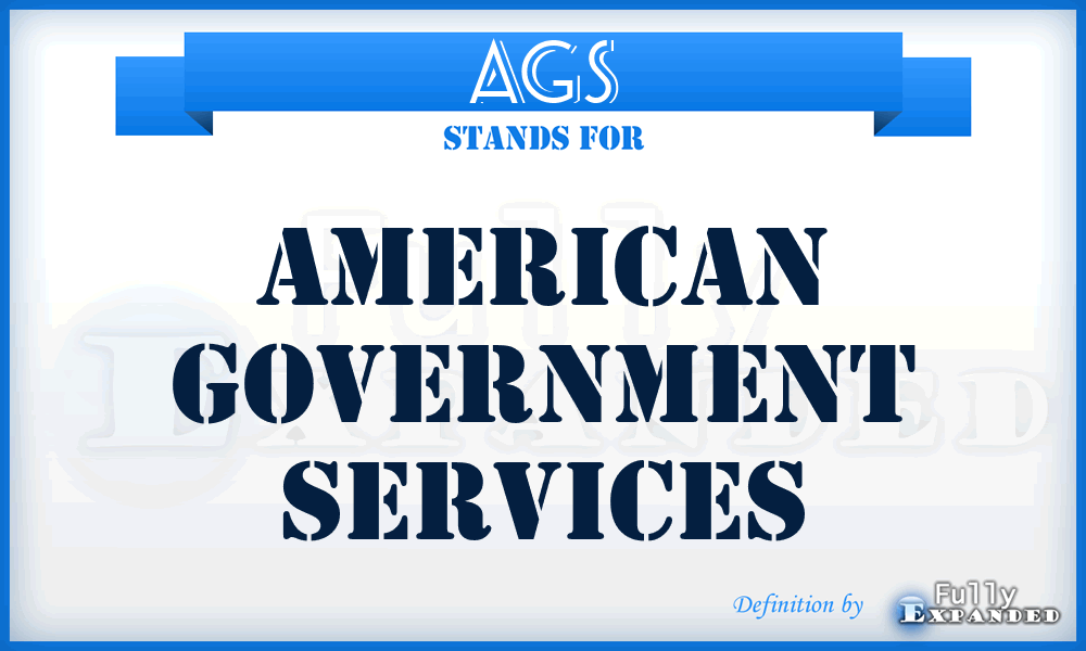 AGS - American Government Services