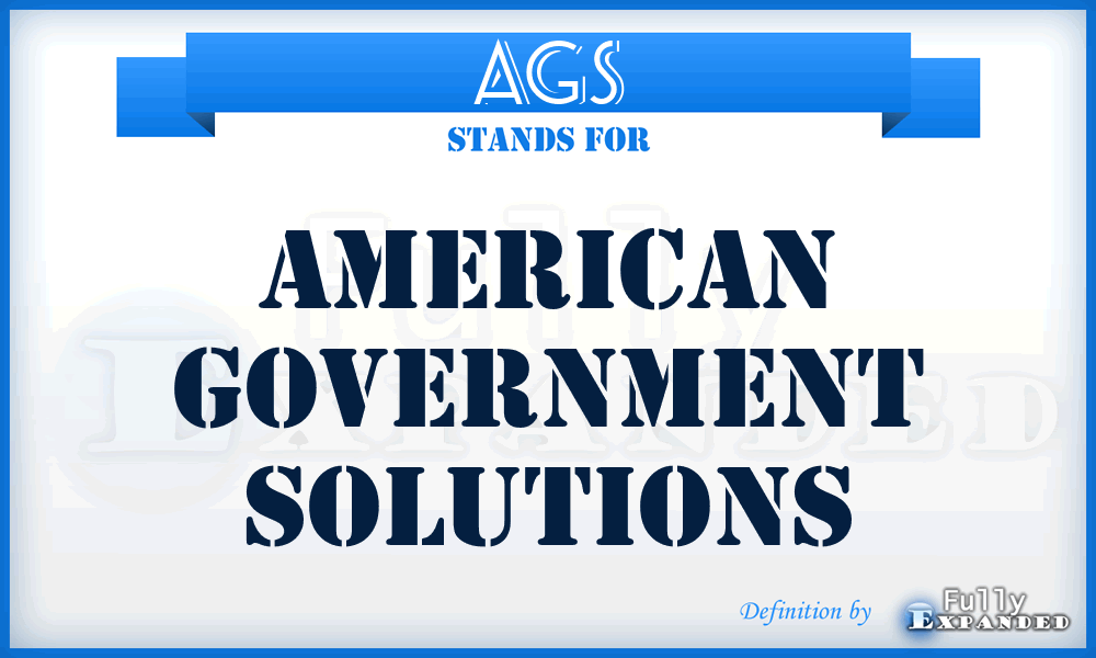 AGS - American Government Solutions