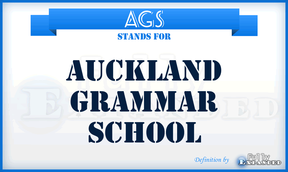 AGS - Auckland Grammar School