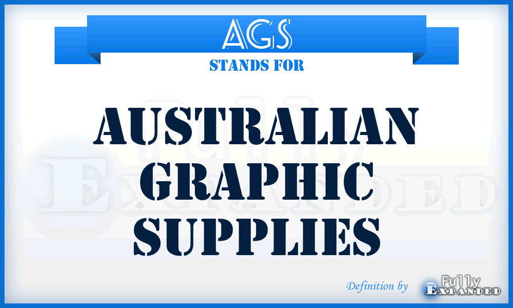 AGS - Australian Graphic Supplies